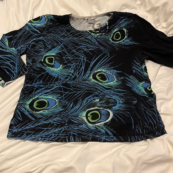 nygard collection Sweaters - 3 for $10*  Peacock and beaded sweater with 3/4 sleeve